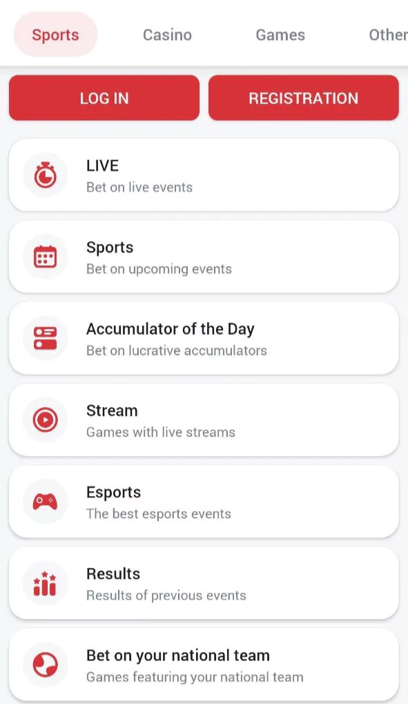 888starz App Screenshots sport